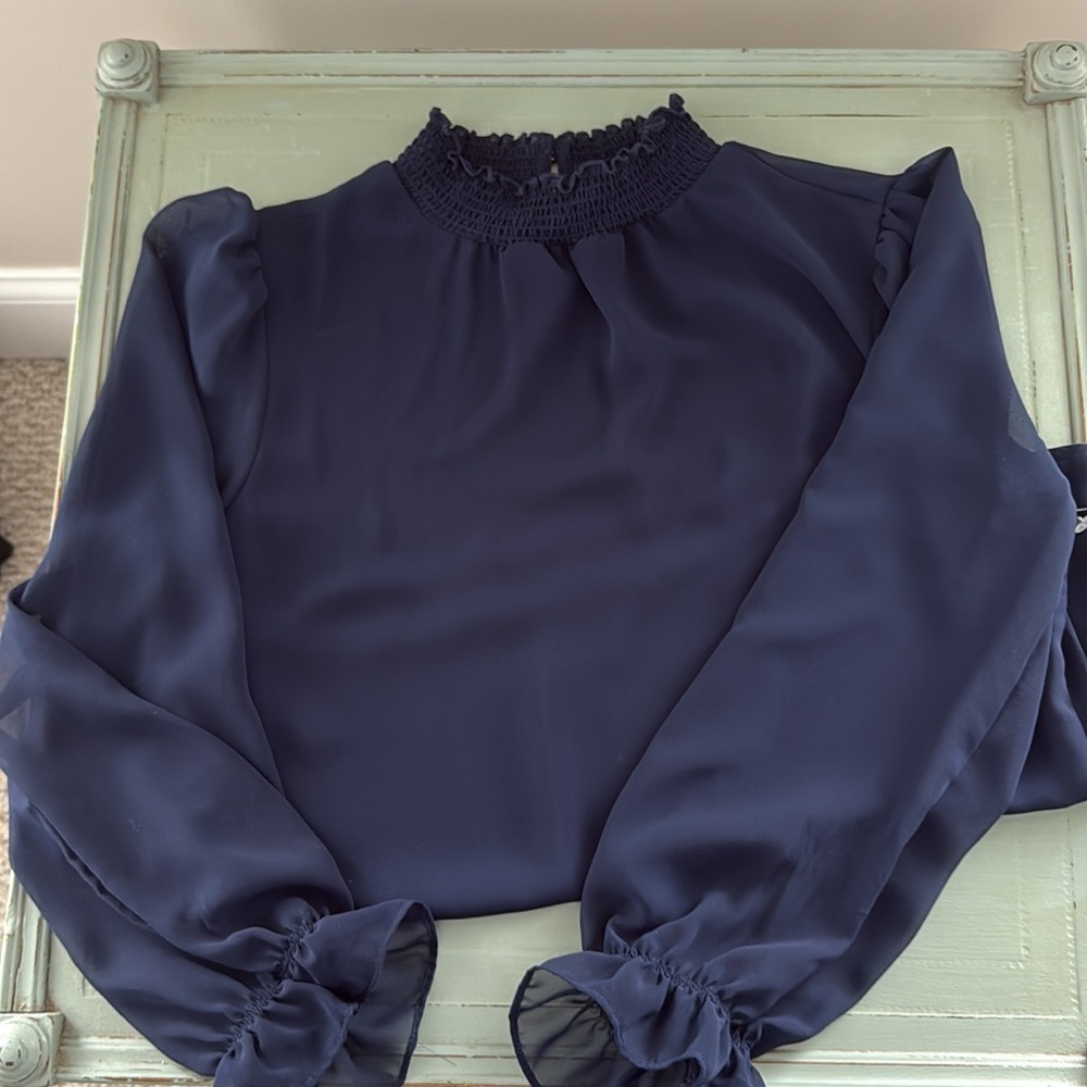 1.STATE Mock neck Blouse NWT